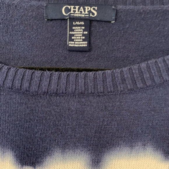 Chaps Tie Dye Crewneck Sweater - Picture 6 of 6